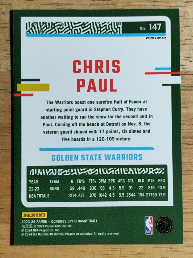 2023-24 Donruss Optic Purple Shock #147 Chris Paul
