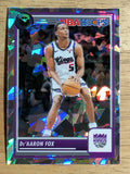 2023-24 Hoops Premium Stock Ice Prizm #199 De'Aaron Fox