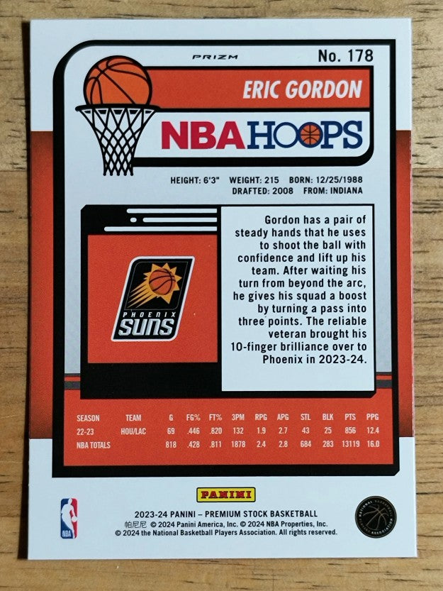 2023-24 Hoops Premium Stock Silver Prizm #178 Eric Gordon