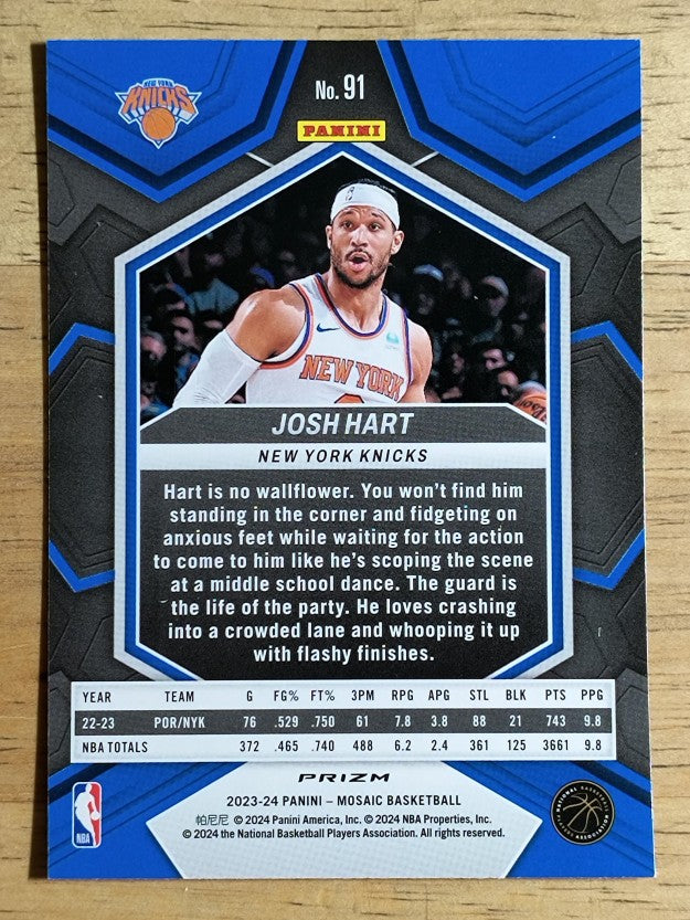 2023-24 Panini Mosaic Mosaic Green #91 Josh Hart