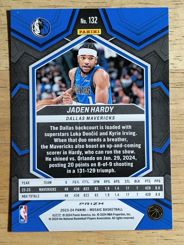 2023-24 Panini Mosaic Silver #132 Jaden Hardy