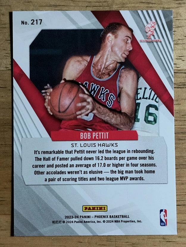 2023-24 Panini Phoenix Blue Ice #217 Bob Pettit