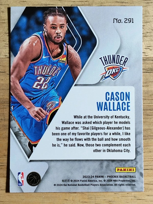 2023-24 Panini Phoenix Blue Ice #291 Cason Wallace