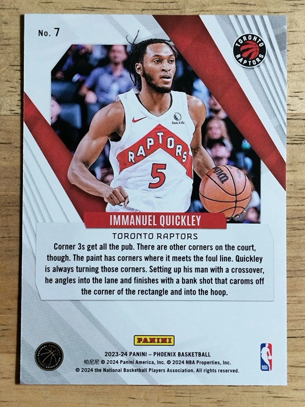 2023-24 Panini Phoenix Silver #7 Immanuel Quickley
