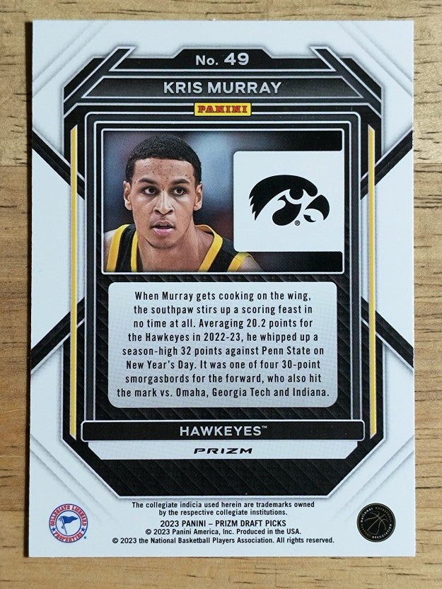 2023-24 Panini Prizm Draft Picks Prizms Green #49 Kris Murray