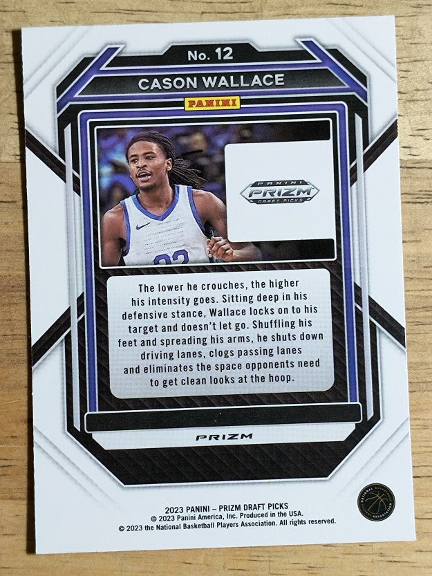 2023-24 Panini Prizm Draft Picks Prizms Silver #12 Cason Wallace