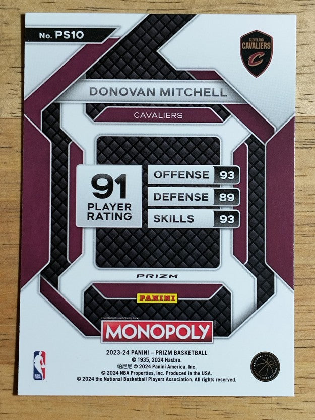 2023-24 Panini Prizm Monopoly All-Star Purple #PS10 Donovan Mitchell
