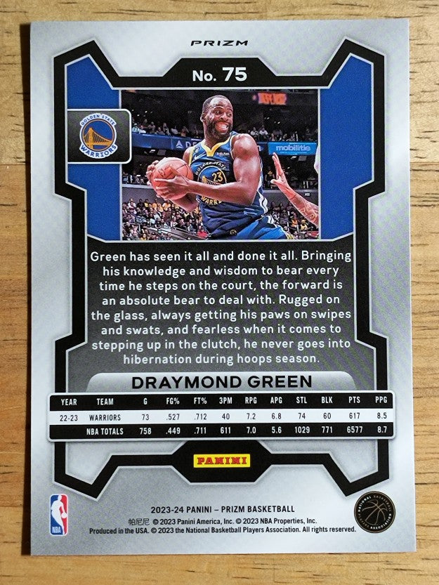 2023-24 Panini Prizm Prizms Green #75 Draymond Green