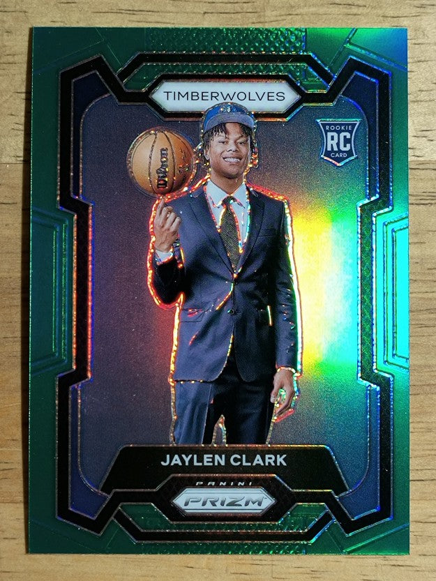 2023-24 Panini Prizm Prizms Green #166 Jaylen Clark