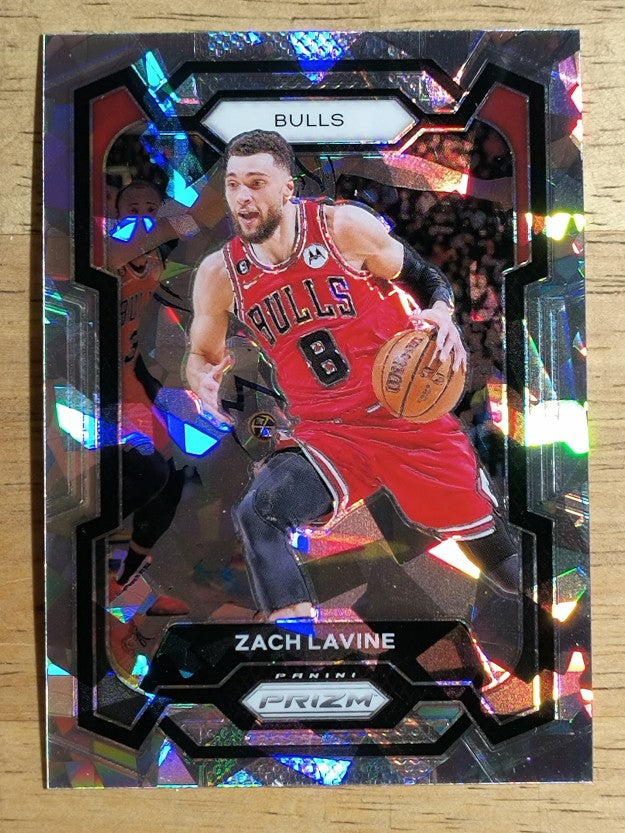 2023-24 Panini Prizm Prizms Ice #72 Zach LaVine