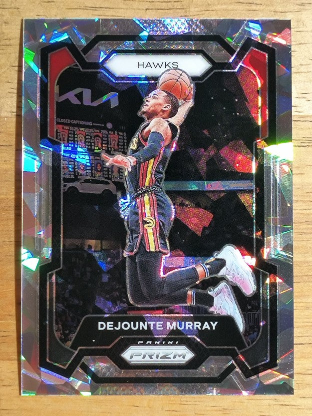2023-24 Panini Prizm Prizms Ice #112 Dejounte Murray