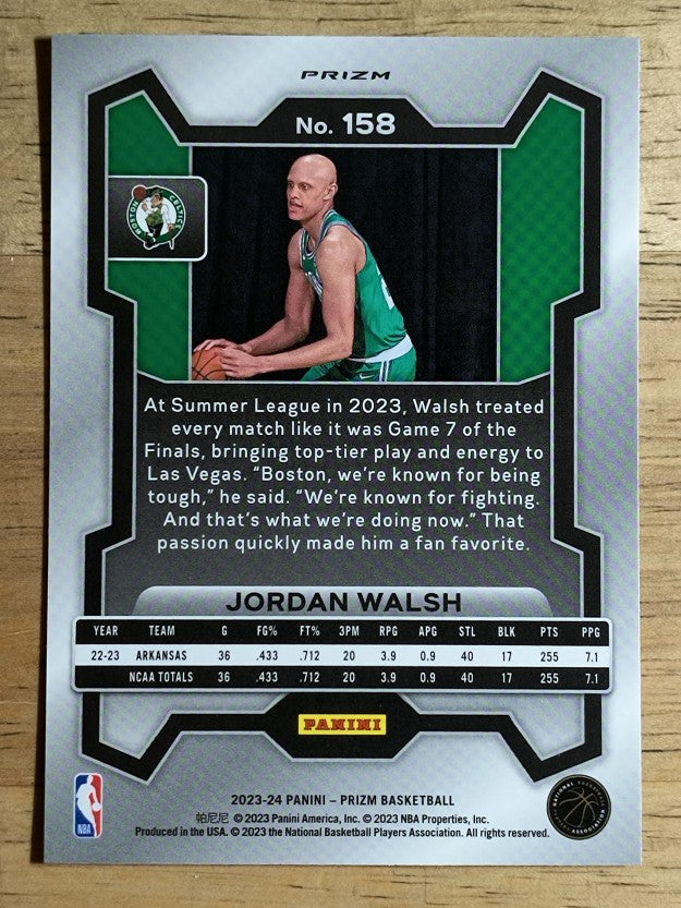 2023-24 Panini Prizm Prizms Ice #158 Jordan Walsh