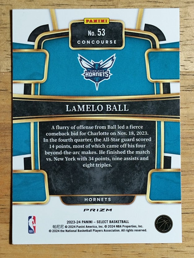 2023-24 Select Prizms Blue #53 LaMelo Ball