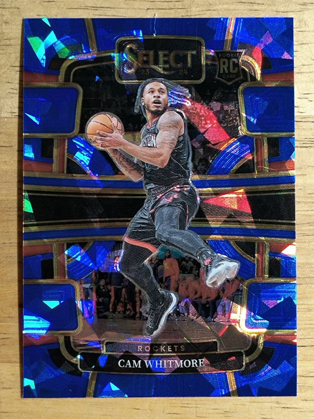 2023-24 Select Prizms Blue Cracked Ice #69 Cam Whitmore