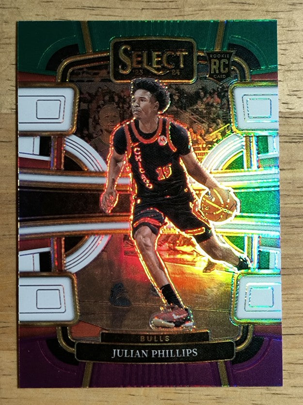 2023-24 Select Prizms Green White Purple #82 Julian Phillips