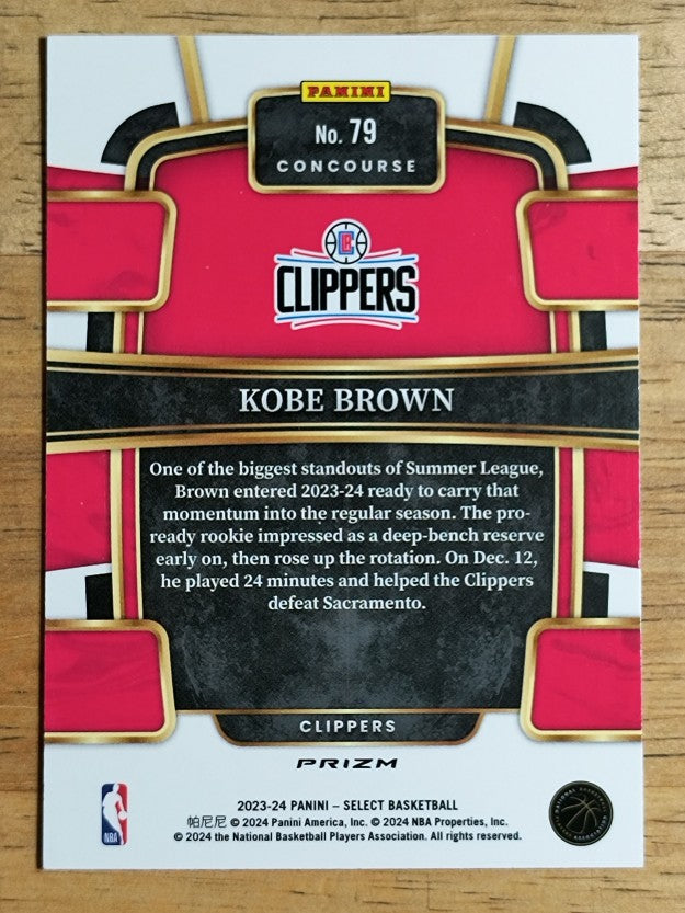 2023-24 Select Prizms Silver #79 Kobe Brown