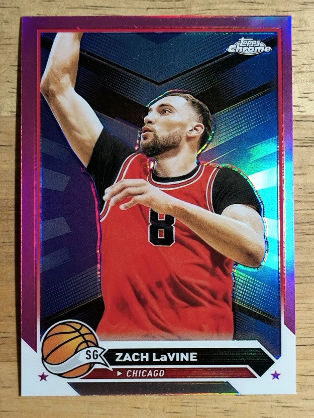 2023-24 Topps Chrome Pink Refractors #55 Zach LaVine
