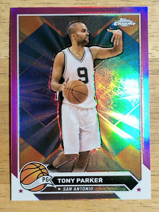 2023-24 Topps Chrome Pink Refractors #104 Tony Parker