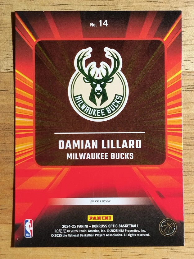 2024-25 Donruss Optic Express Lane Holo #14 Damian Lillard