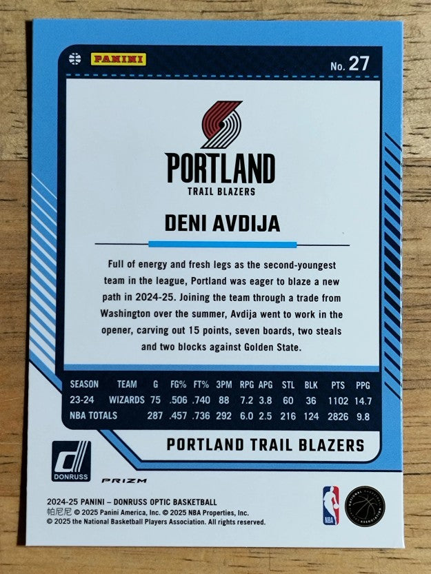 2024-25 Donruss Optic Holo #27 Deni Avdija