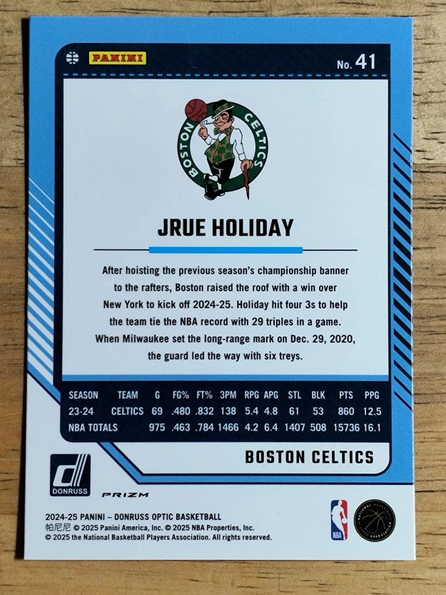 2024-25 Donruss Optic Purple Shock #41 Jrue Holiday
