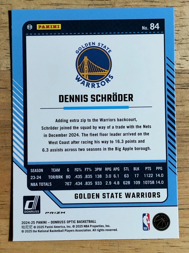 2024-25 Donruss Optic Purple Shock #84 Dennis Schroder