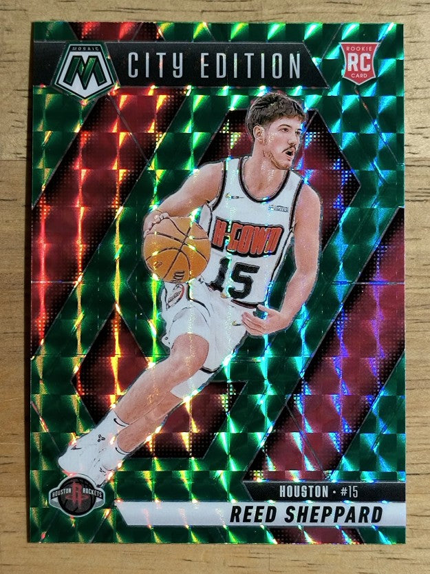 2024-25 Panini Mosaic Mosaic Green #276 Reed Sheppard/City Edition