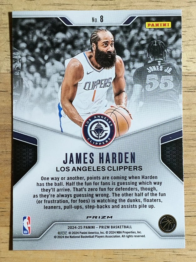 2024-25 Panini Prizm Dominance Prizms Green #8 James Harden