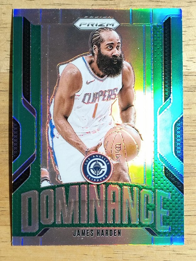 2024-25 Panini Prizm Dominance Prizms Green #8 James Harden
