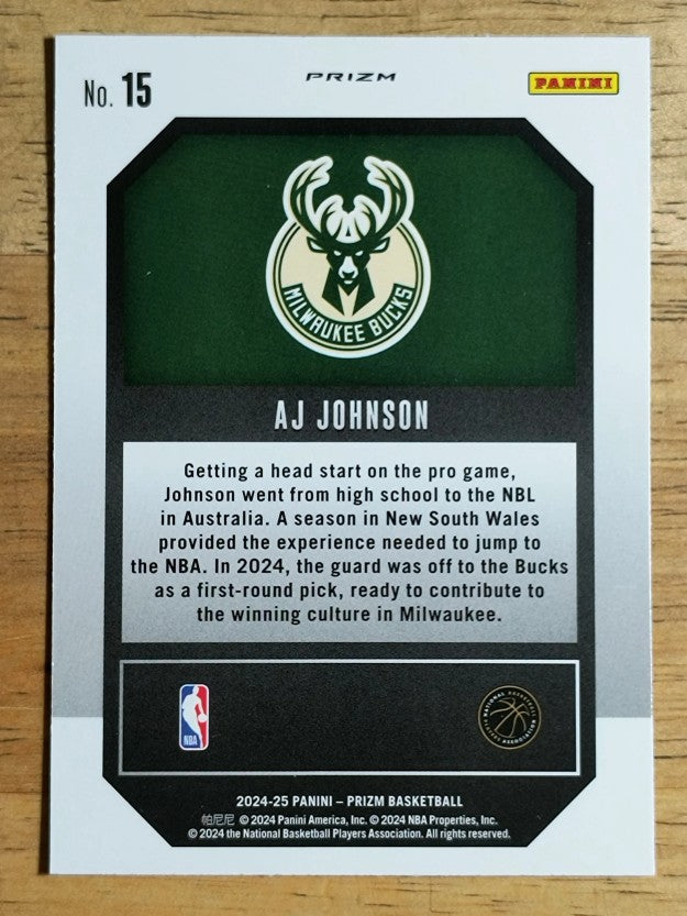 2024-25 Panini Prizm Emergent Prizms Silver #15 AJ Johnson