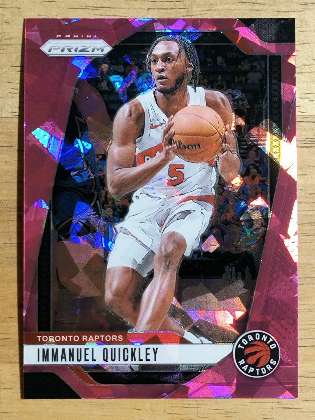 2024-25 Panini Prizm Prizms Pink Ice #78 Immanuel Quickley