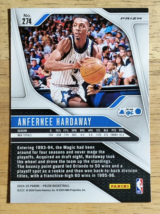 2024-25 Panini Prizm Prizms Pink Ice #274 Anfernee Hardaway