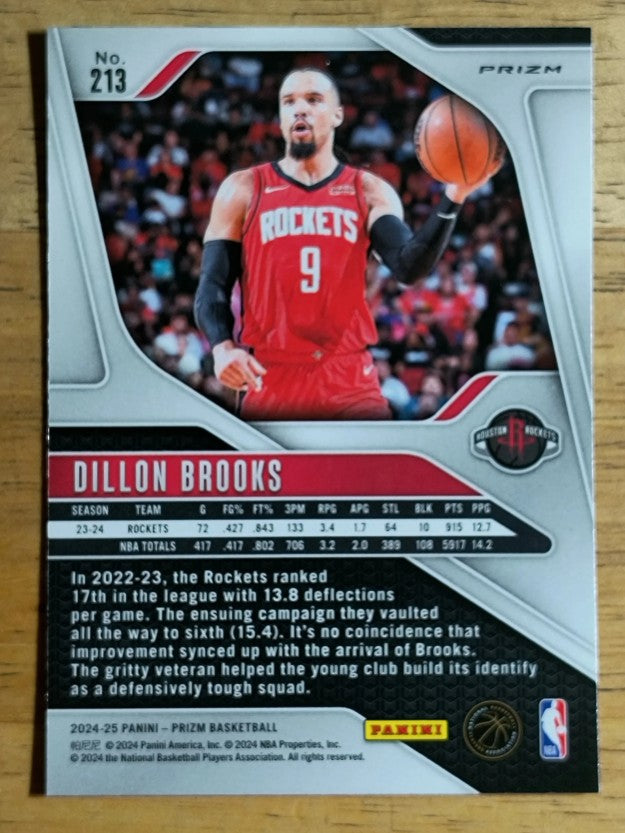 2024-25 Panini Prizm Prizms Red Ice #213 Dillon Brooks