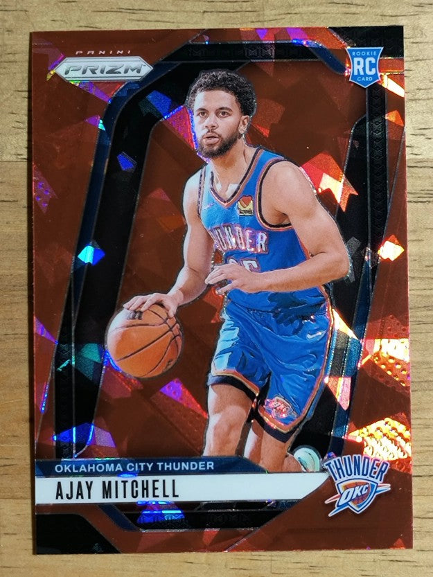 2024-25 Panini Prizm Prizms Red Ice #226 Ajay Mitchell