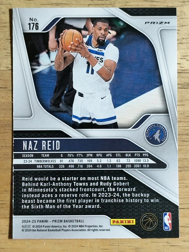 2024-25 Panini Prizm Prizms Silver #176 Naz Reid