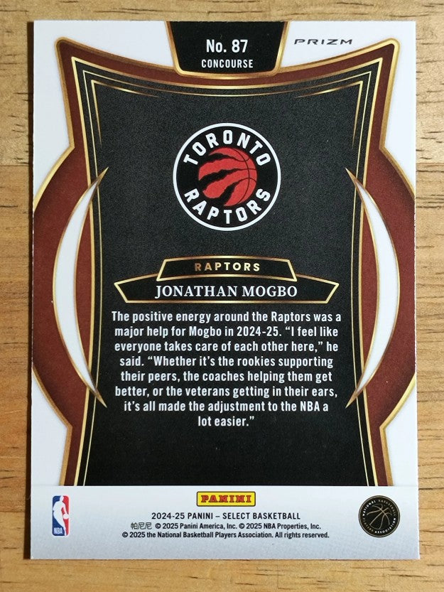 2024-25 Select Blue Cracked Ice Prizms #87 Jonathan Mogbo