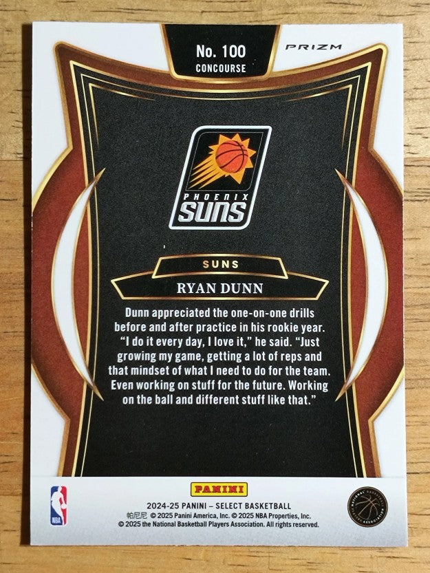 2024-25 Select Blue Cracked Ice Prizms #100 Ryan Dunn