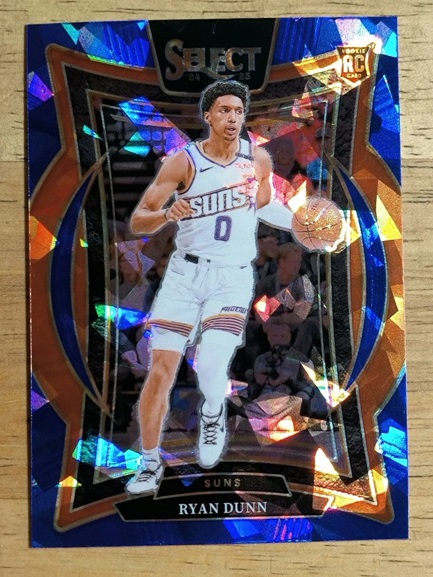 2024-25 Select Blue Cracked Ice Prizms #100 Ryan Dunn