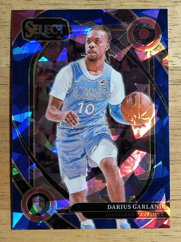 2024-25 Select Blue Cracked Ice Prizms #240 Darius Garland