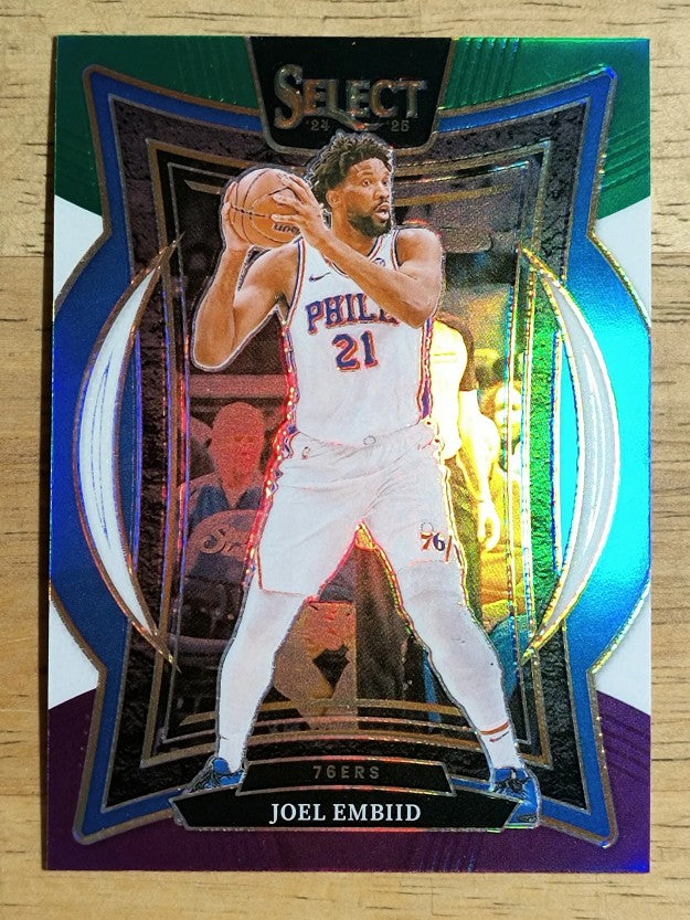 2024-25 Select Green White Purple Prizms #6 Joel Embiid