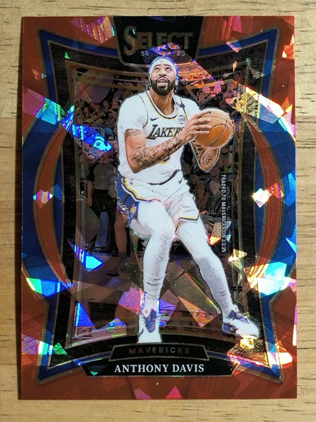 2024-25 Select Red Cracked Ice Prizms #25 Anthony Davis