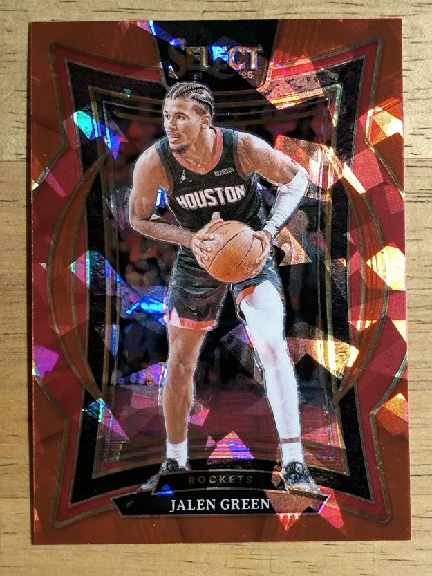 2024-25 Select Red Cracked Ice Prizms #47 Jalen Green