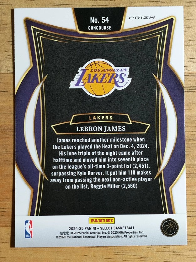 2024-25 Select Red Cracked Ice Prizms #54 LeBron James