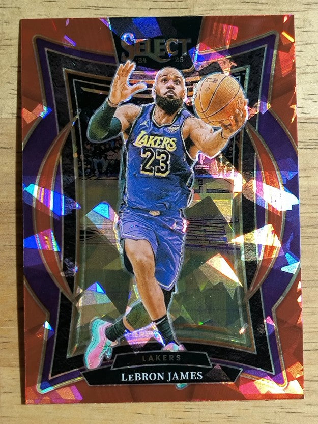 2024-25 Select Red Cracked Ice Prizms #54 LeBron James