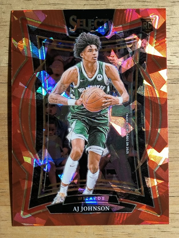 2024-25 Select Red Cracked Ice Prizms #67 AJ Johnson