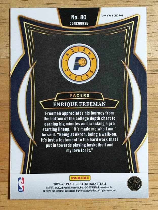 2024-25 Select Red Cracked Ice Prizms #80 Enrique Freeman