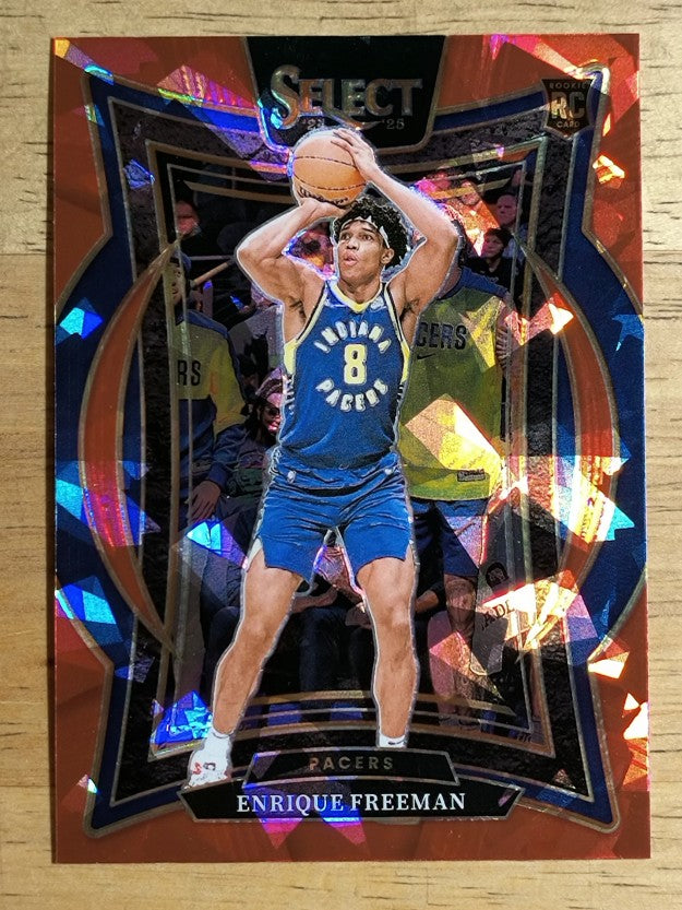 2024-25 Select Red Cracked Ice Prizms #80 Enrique Freeman