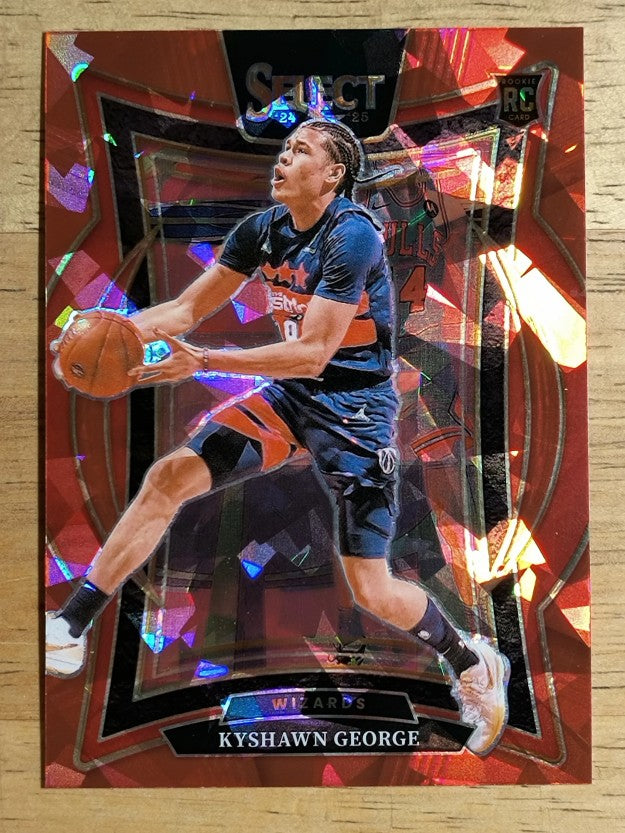 2024-25 Select Red Cracked Ice Prizms #85 Kyshawn George
