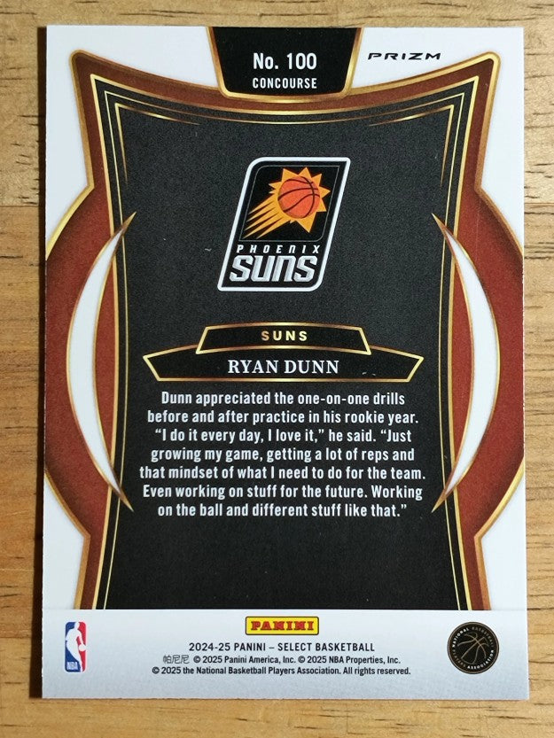2024-25 Select Red Cracked Ice Prizms #100 Ryan Dunn