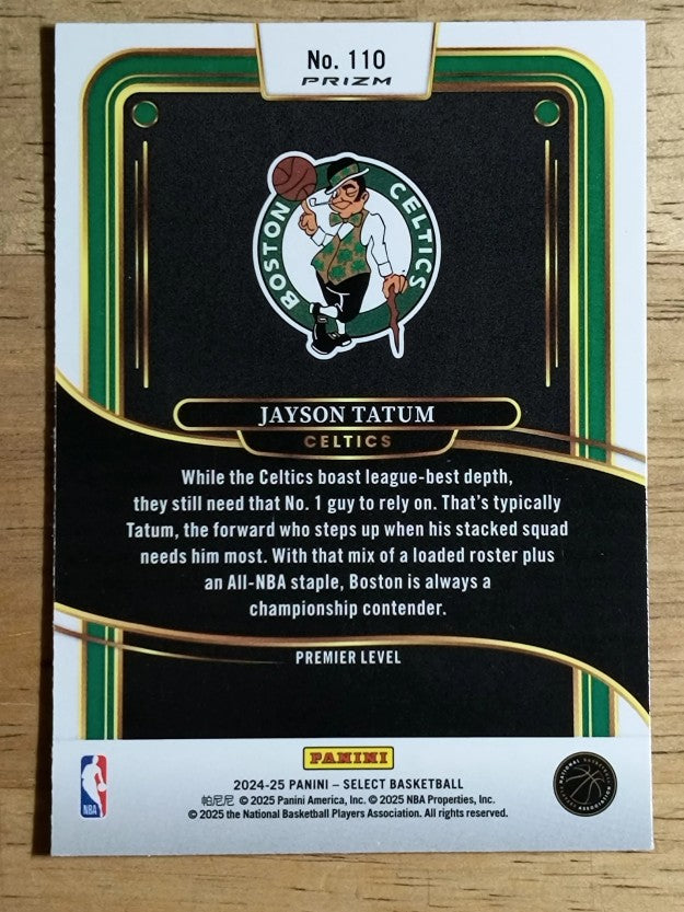 2024-25 Select Red Cracked Ice Prizms #110 Jayson Tatum